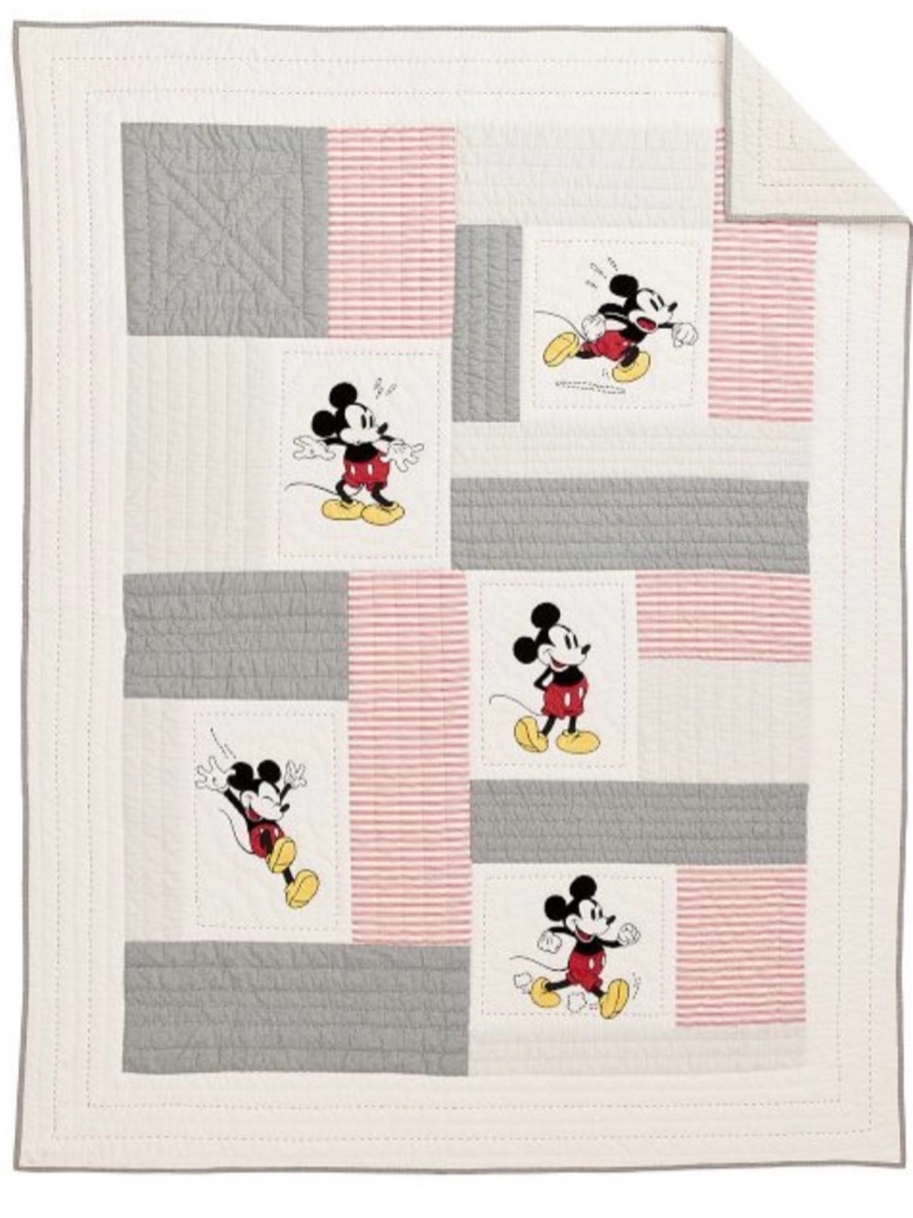 Pottery Barn Kids Disney Mickey Mouse Patchwork Twin Quilt